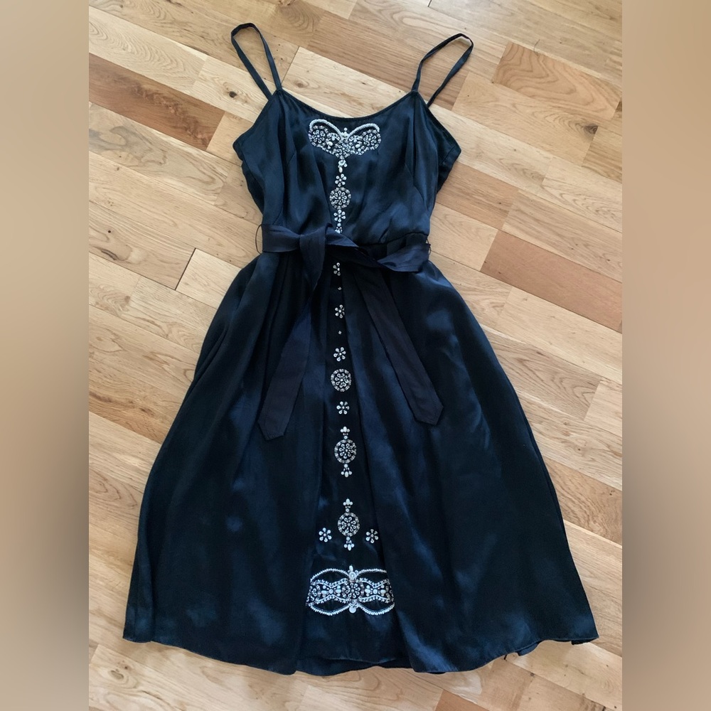 Megan Park/Anthropologie Silk midi dress sz 1
